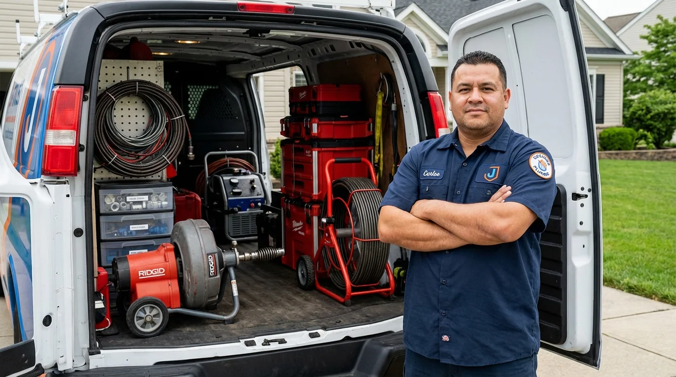 Professional drain cleaning equipment and Johns Plumbing LLC plumber in Chico